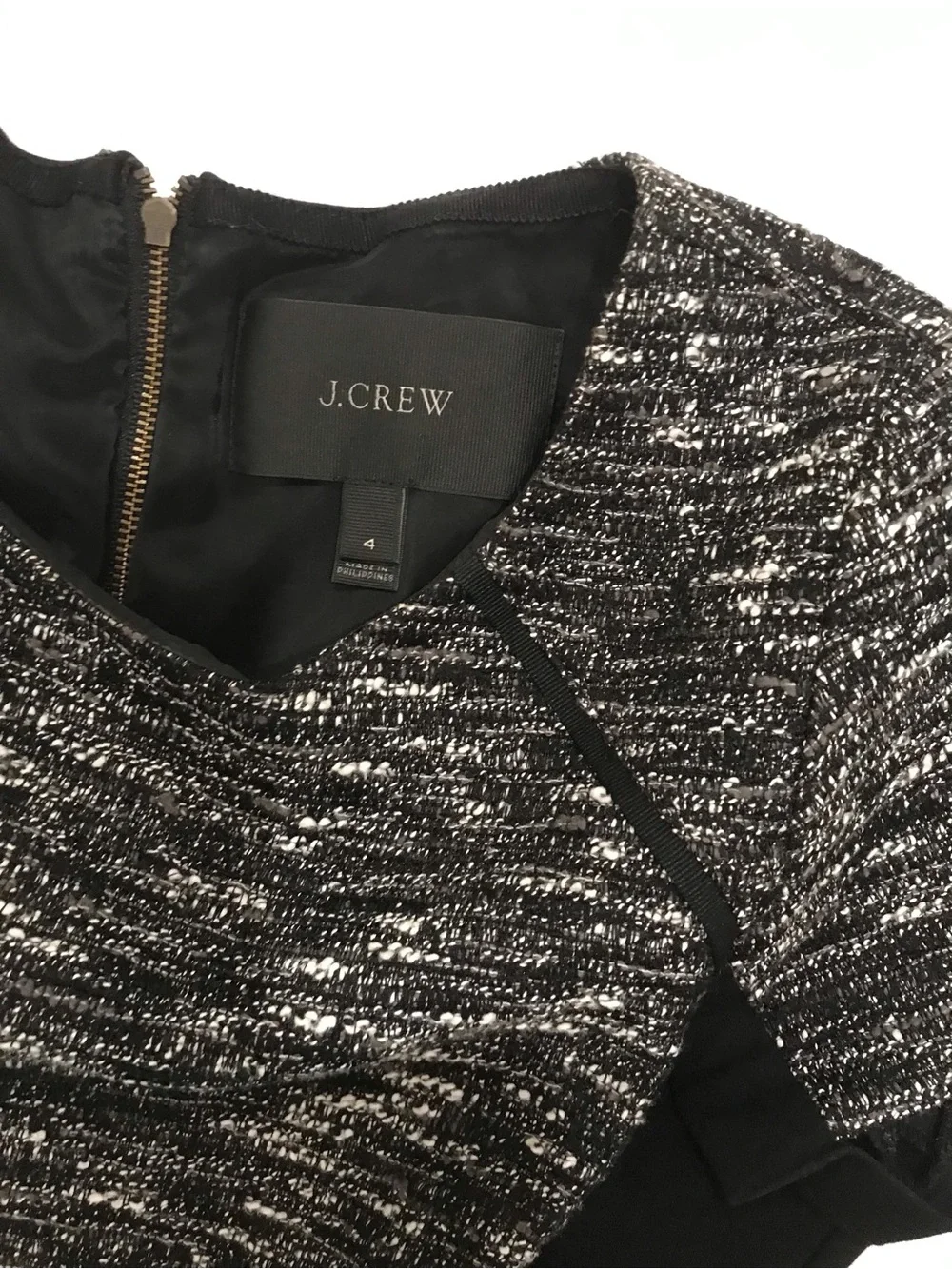 Ladies Black & Gray Textured Fit-and-Flare Dress